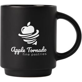 Café Duo - 325 ml Keramiktasse & Bambusbrett-Set