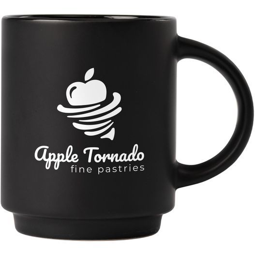 Café Duo - 325 ml Keramiktasse & Bambusbrett-Set (Bild 1)