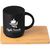 Café Duo - 325 ml Keramiktasse & Bambusbrett-Set