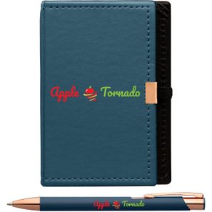 Caddy Notizbuch & Crosby Roségold Kugelschreiber - Geschenkset