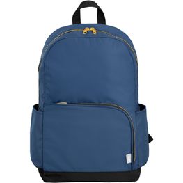 Kora Laptop-Rucksack mit zwei Fächern und goldfarbenem Reißverschluss für 15-Zoll-Laptops aus rPET – 20 L