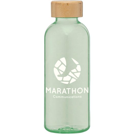 Strom - 650 ml rPET Trinkflasche mit Bambus-Deckel (Bild 1)