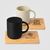 Café Duo - 325 ml Keramiktasse & Bambusbrett-Set (Bild 4)