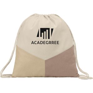 Triad - Mehrfarbige Kordelzugtasche aus recycelter Baumwolle