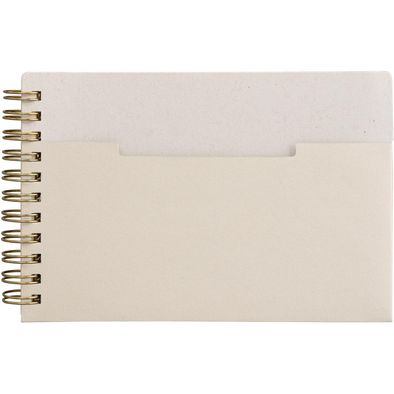 Lino Notizbuch mit Spiralbindung, horizontaler Tasche und FSC-Papier - A6