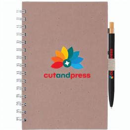 Terra Spiralnotizbuch aus recyceltem Milchkarton - A5 & Reborn Kugelschreiber - Set