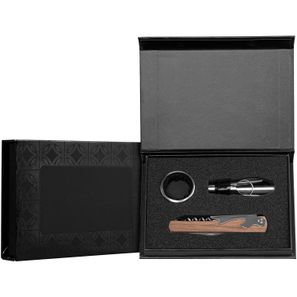 Essex Weinaccessoire-Set aus Edelstahl und FSC-Holz inkl. Geschenkbox – 3-tlg.