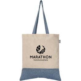 Quebec - Zweifarbige Tragetasche aus recycelter Baumwolle (140 g/m²)