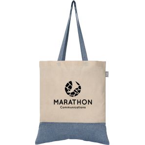 Quebec - Zweifarbige Tragetasche aus recycelter Baumwolle (140 g/m²)