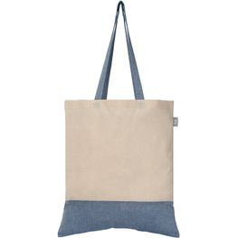 Quebec - Zweifarbige Tragetasche aus recycelter Baumwolle (140 g/m²)