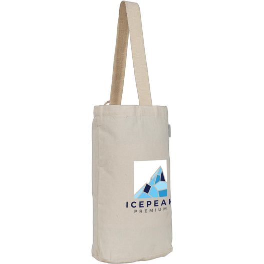 Weintasche aus recycelter Baumwolle (225 g/m²) (Bild 1)