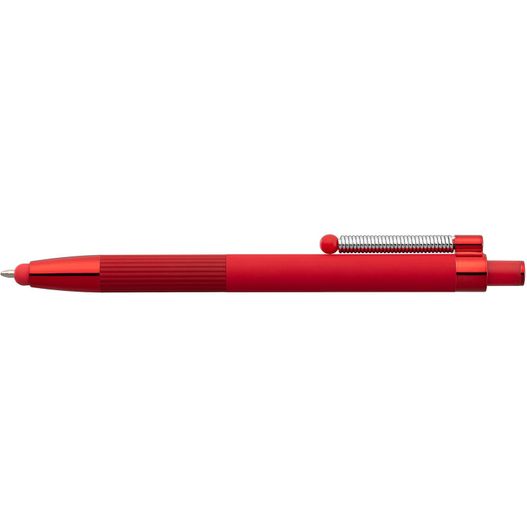 Lisbon Kugelschreiber einfarbig mit Fidget-Funktion und Stylus aus recyceltem Aluminium (Bild 1)