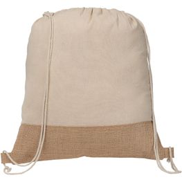 Produktabbildung Rio Kollektion - Rucksack mit Kordelzug aus recycelter Baumwolle und Jute (140 g/m²) Rio Kollektion - Rucksack mit Kordelzug aus recycelter Baumwolle und Jute (140 g/m²)