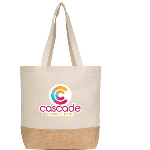 Rio Kollektion - Shopping-Tragetasche aus recycelter Baumwolle und Jute (140 g/m²) (Bild 1)