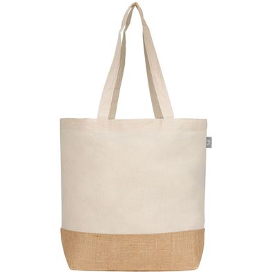 Rio Kollektion - Shopping-Tragetasche aus recycelter Baumwolle und Jute (140 g/m²)