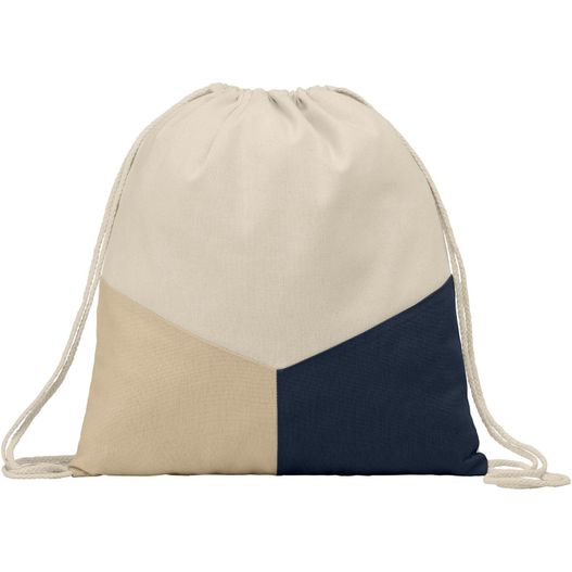 Triad - Mehrfarbige Kordelzugtasche aus recycelter Baumwolle (Bild 1)