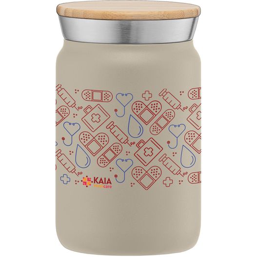 Nordic - 265 ml Edelstahlbecher - Kupferbeschichtet & Doppelwandig mit Bambus-Deckel (Bild 1)
