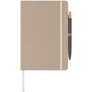 Terra Notizbuch mit festem Einband aus recyceltem Milchkarton - A5 und Reborn Kugelschreiber Set