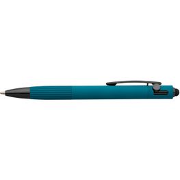Saga Kugelschreiber mit Druckmechanismus und Stylus aus recyceltem Aluminium