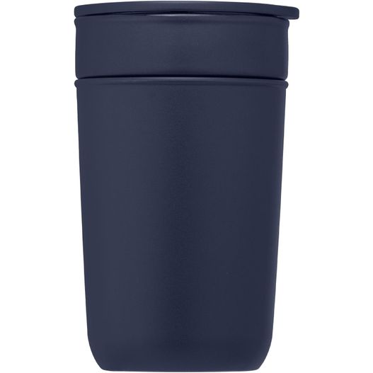 Danube - 355 ml Keramikbecher mit Außenwand & Deckel aus recyceltem Kunststoff (Bild 1)