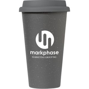 Equator - 265 ml Keramikbecher mit Silikon-Deckel - Doppelwandig