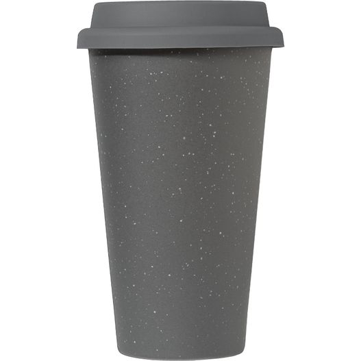 Produktabbildung Equator - 265 ml Keramikbecher mit Silikon-Deckel - Doppelwandig Equator - 265 ml Keramikbecher mit Silikon-Deckel - Doppelwandig (Bild 1)