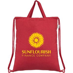 Palma - Rucksack & Tragetasche mit Kordelzug aus recycelter Baumwolle (140 g/m²)