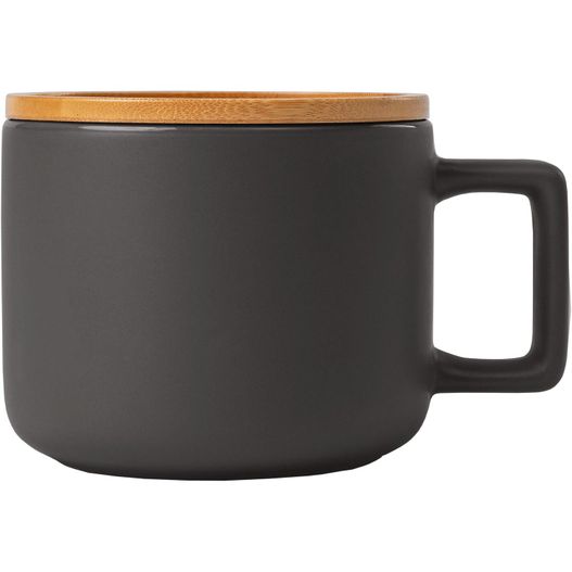 Produktabbildung Café Virtuoso - 355 ml Keramiktasse mit Bambus-Deckel Café Virtuoso - 355 ml Keramiktasse mit Bambus-Deckel (Bild 1)