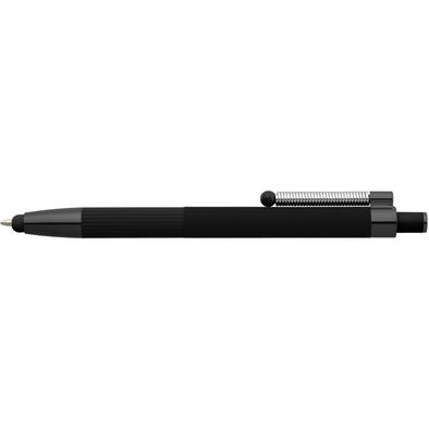 Lisbon Kugelschreiber einfarbig mit Fidget-Funktion und Stylus aus recyceltem Aluminium