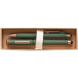 Produktabbildung York Kugelschreiber-Geschenkset mit bronzefarbenen Akzenten aus recyceltem Kunststoff York Kugelschreiber-Geschenkset mit bronzefarbenen Akzenten aus recyceltem Kunststoff