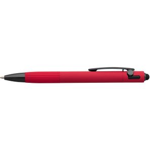 Saga Kugelschreiber mit Druckmechanismus und Stylus aus recyceltem Aluminium