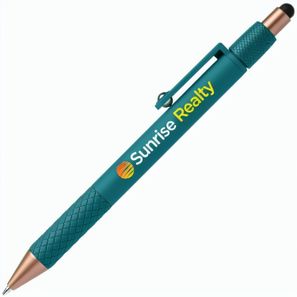 Nora Kugelschreiber mit Fidget-Relax-Funktion und Stylus aus recyceltem Kunststoff