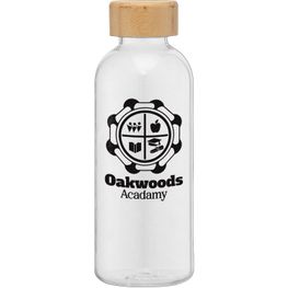 Strom - 650 ml rPET Trinkflasche mit Bambus-Deckel