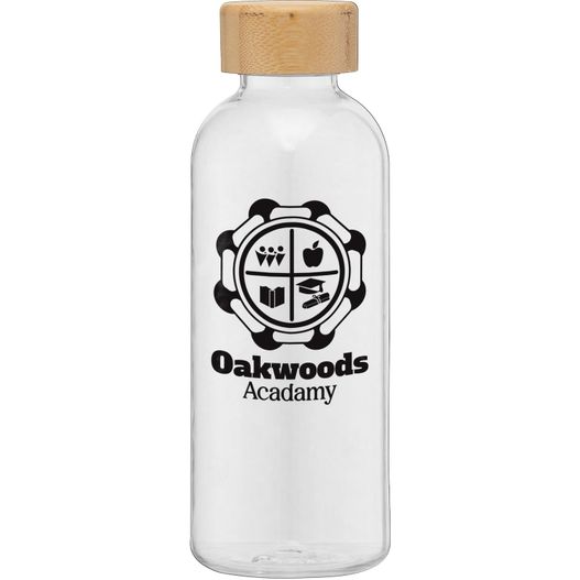 Strom - 650 ml rPET Trinkflasche mit Bambus-Deckel (Bild 1)