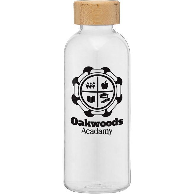 Strom - 650 ml rPET Trinkflasche mit Bambus-Deckel