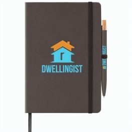 Terra Notizbuch mit festem Einband aus recyceltem Milchkarton - A5 und Reborn Kugelschreiber Set