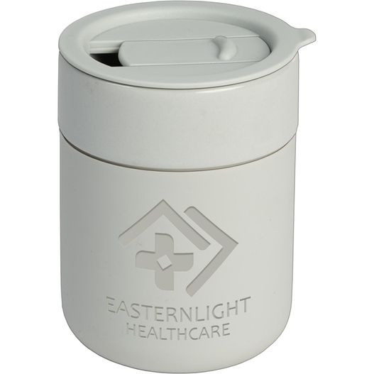 Obsidian - 295 ml Matte Keramik- und Silikonbecher mit Deckel (Bild 1)