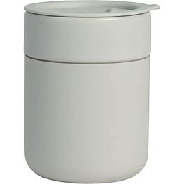 Obsidian - 270 ml Matte Keramik- und Silikonbecher mit Deckel