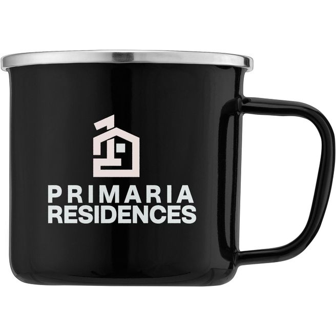 Wyoming - 385 ml Campfire Tasse mit Emaille-Beschichtung und Edelstahlrand