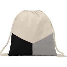 Triad - Mehrfarbige Kordelzugtasche aus recycelter Baumwolle