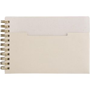 Lino Notizbuch mit Spiralbindung, horizontaler Tasche und FSC-Papier - A6
