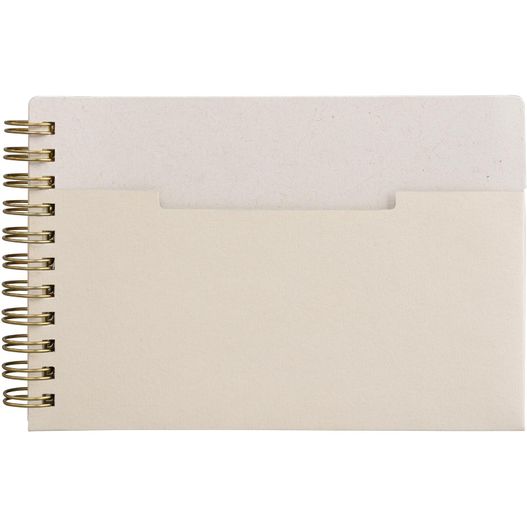 Lino Notizbuch mit Spiralbindung, horizontaler Tasche und FSC-Papier - A6 (Bild 1)