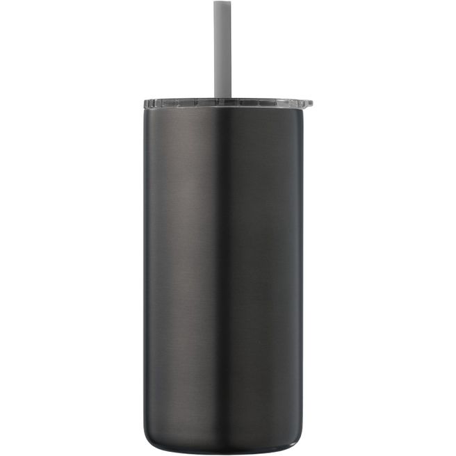 Produktabbildung Borealis Recycling-Edelstahlbecher mit Trinkhalm - 475 ml Borealis Recycling-Edelstahlbecher mit Trinkhalm - 475 ml