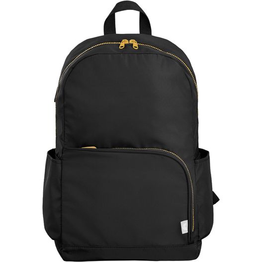 Kora Laptop-Rucksack mit zwei Fächern und goldfarbenem Reißverschluss für 15-Zoll-Laptops aus rPET – 20 L (Bild 1)