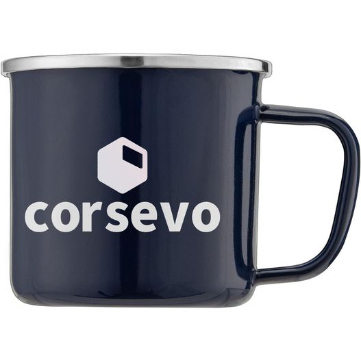 Wyoming - 385 ml Campfire Tasse mit Emaille-Beschichtung und Edelstahlrand (Bild 1)