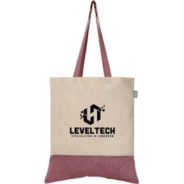 Quebec - Zweifarbige Tragetasche aus recycelter Baumwolle (140 g/m²)