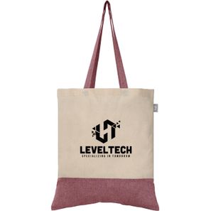 Quebec - Zweifarbige Tragetasche aus recycelter Baumwolle (140 g/m²)