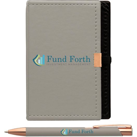 Caddy Notizbuch & Crosby Roségold Kugelschreiber - Geschenkset (Bild 1)