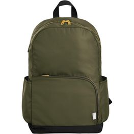 Kora Laptop-Rucksack mit zwei Fächern und goldfarbenem Reißverschluss für 15-Zoll-Laptops aus rPET – 20 L