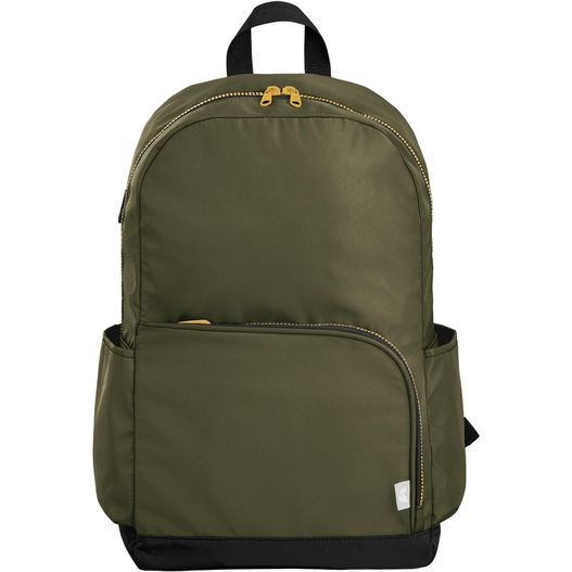 Kora Laptop-Rucksack mit zwei Fächern und goldfarbenem Reißverschluss für 15-Zoll-Laptops aus rPET – 20 L (Bild 1)